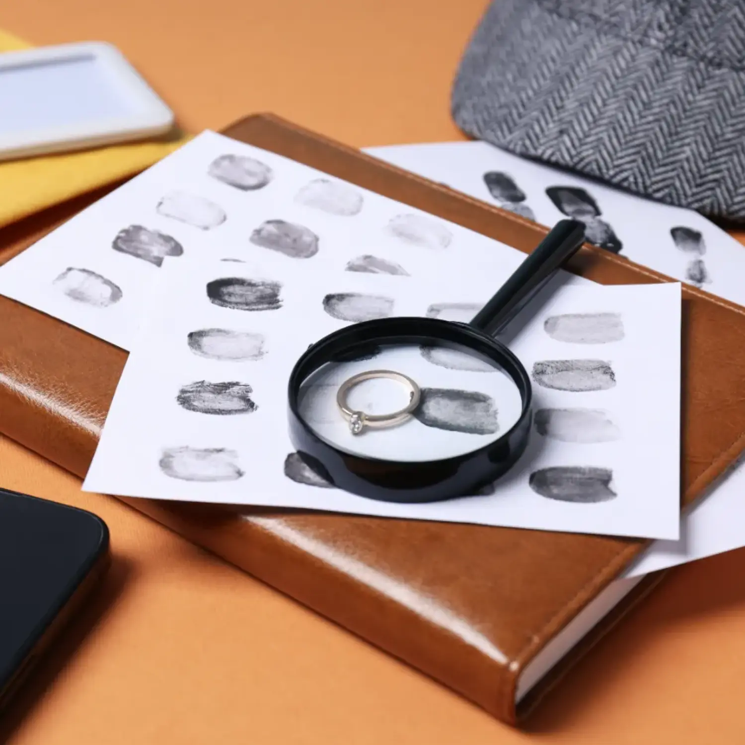 magnifying-glass-with-hat-fingerprints-cigarettes magnifying-glass-with-hat-fingerprints-cigarettes