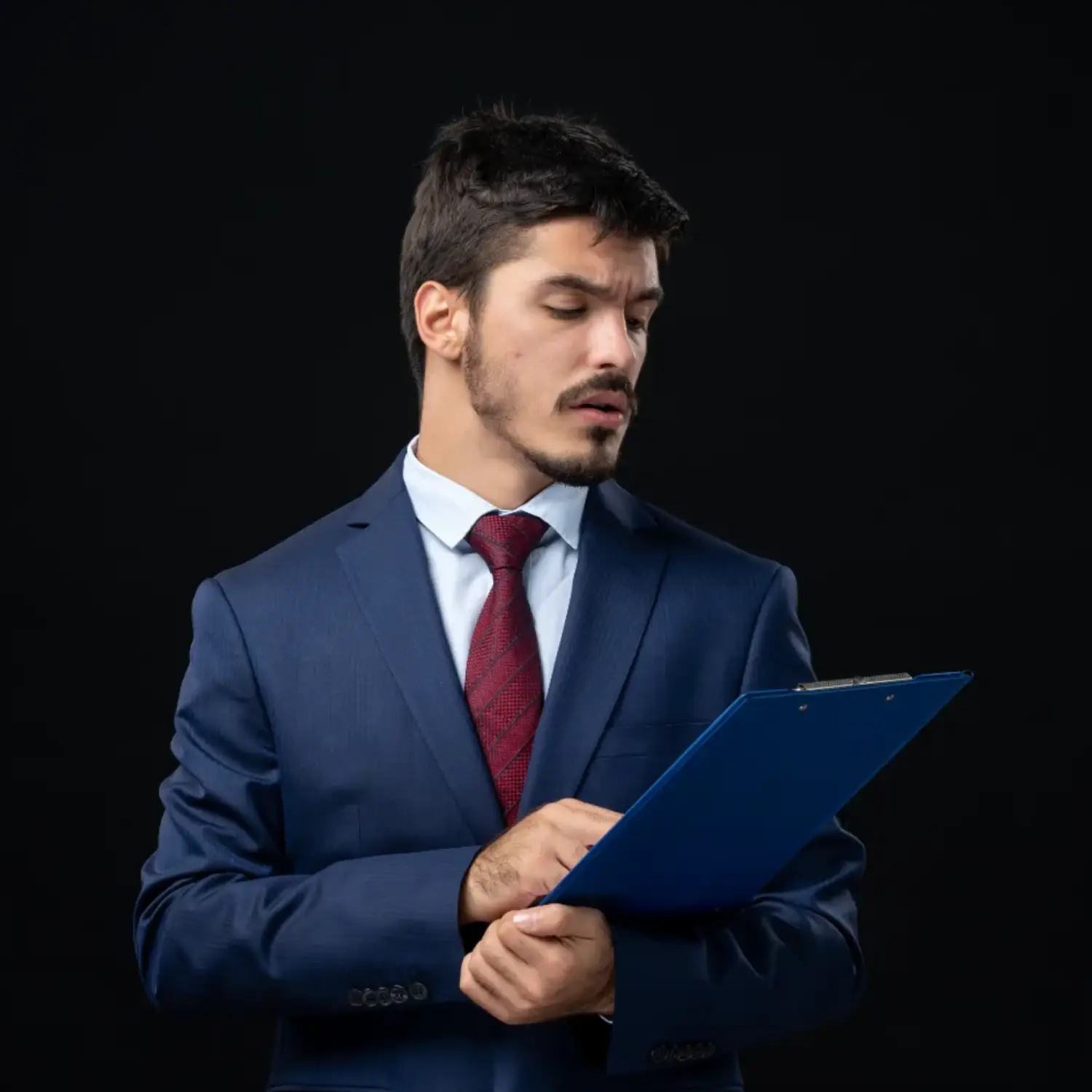 young-male-office-worker-suit-holding-documents-isolated-dark-wall young-male-office-worker-suit-holding-documents-isolated-dark-wall
